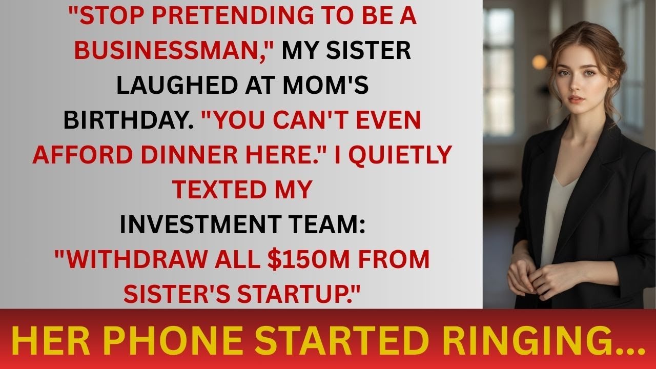 🔥 My Sister Called Me Broke at Dinner… Minutes Later Her Company Lost $150 Million