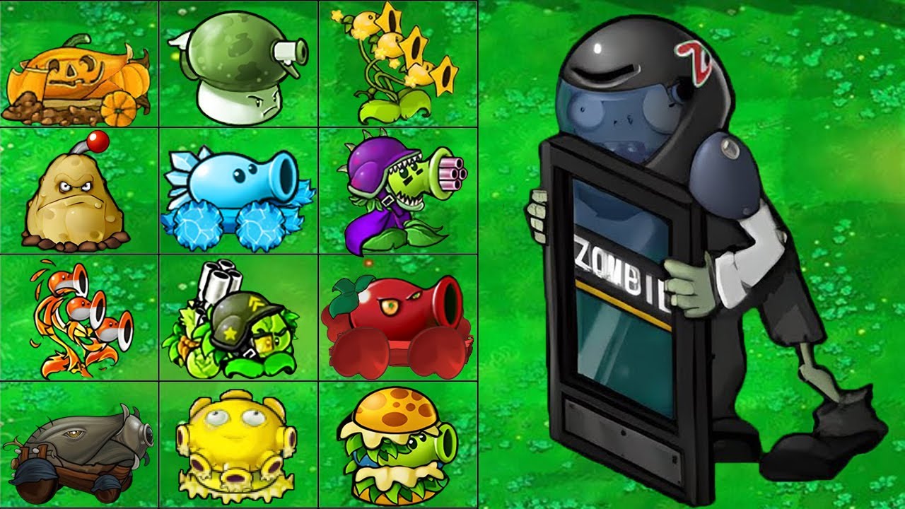 PVZ 1 Hybrid 3.6 Challenge - 3 Plants Hybrid Vs 100 Blast Door Zombie + EXTRA - Who Will Win?