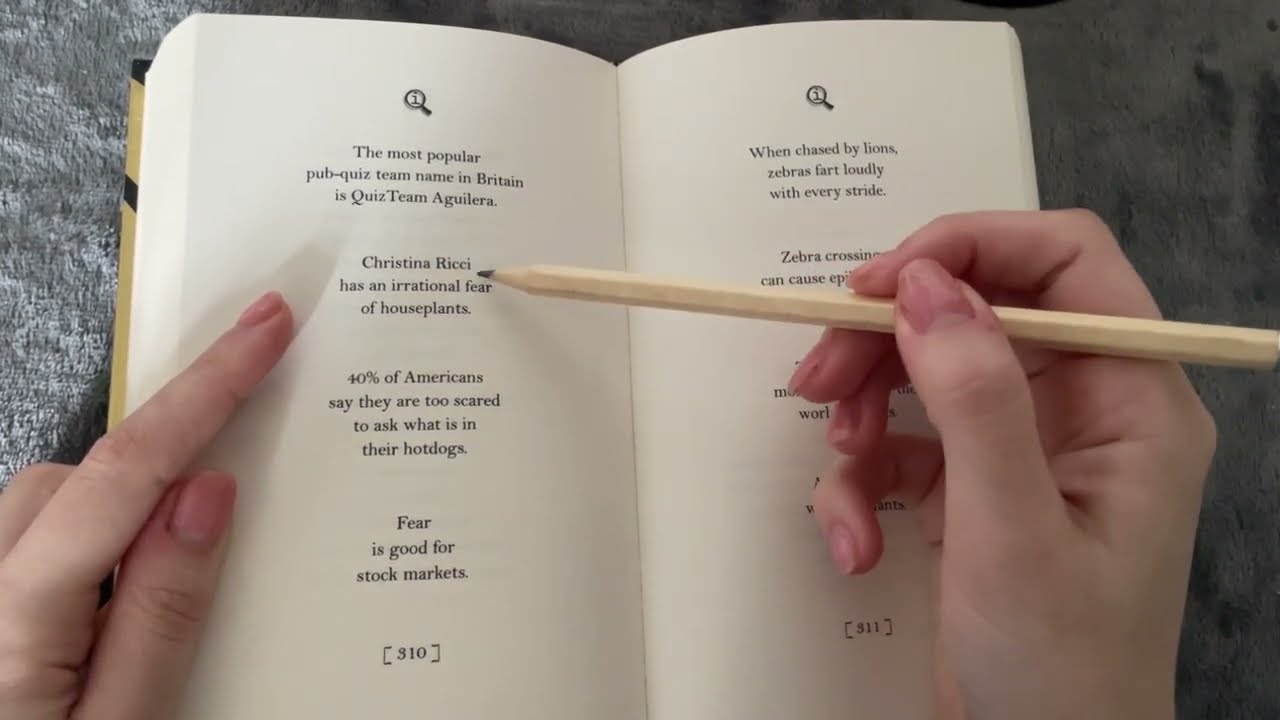 ASMR - 2024 Facts -Super Relaxing Book Reading  - Clicky Whispers (PT.7)