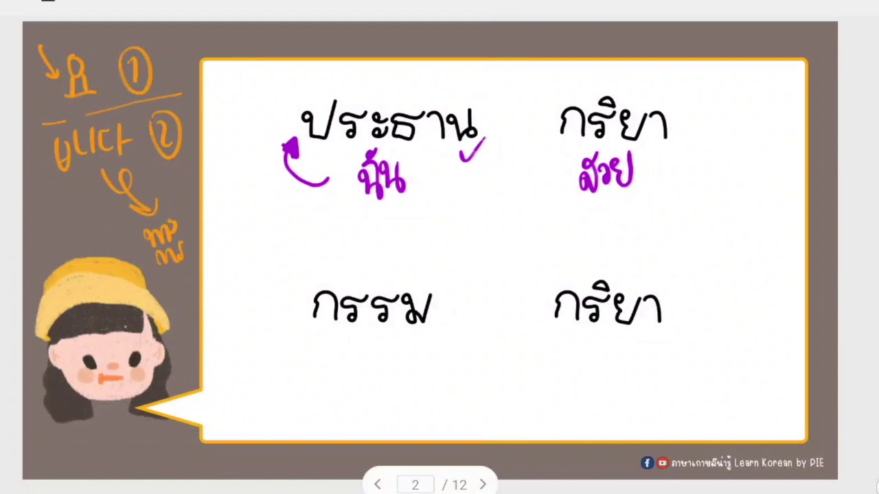 LIVE : สอนแต่งประโยคเกาหลีแบบฉบับง่ายมากๆ II ภาษาเกาหลีน่ารู้