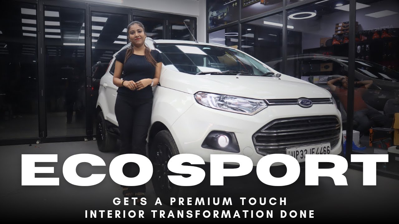 Ford EcoSport Luxury Interior Modification Custom Seat Covers & Premium Finish by carstylein_noida