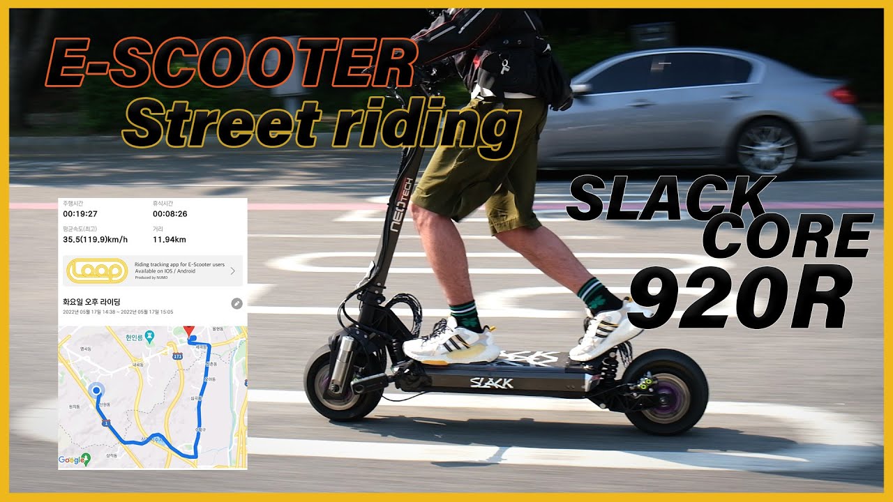Electric Scooter Street Riding with SLACK CORE 920R | Seoul, S.Korea (ENG Sub)