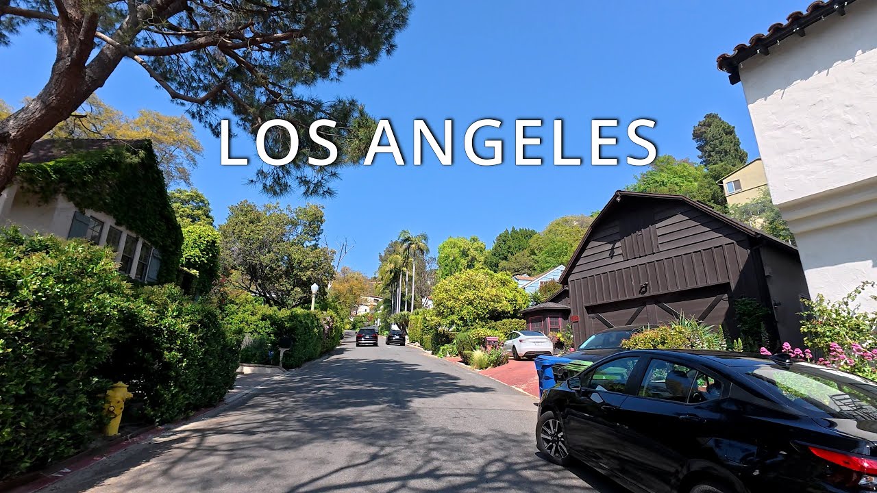 Driving Hollywood Hills, Hollywood Knolls, Los Angeles, CA