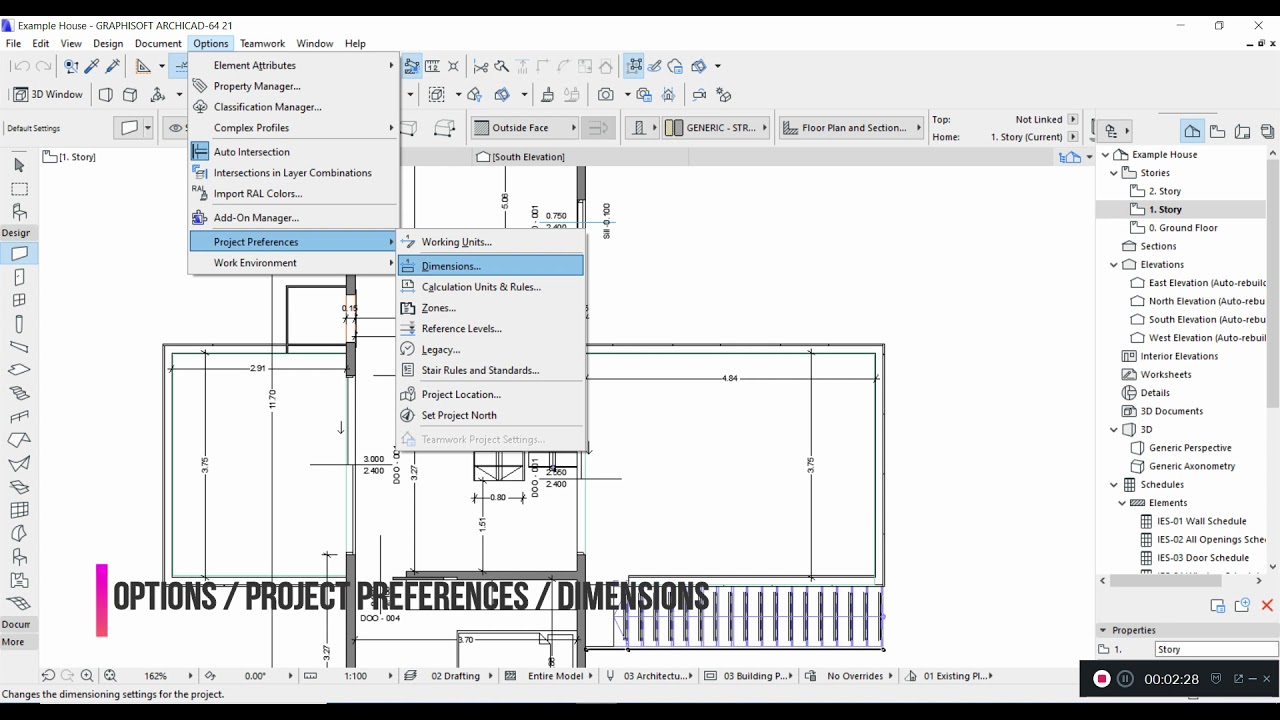 ArchiCAD 21 Tutorial - Working Units and Dimensions setup