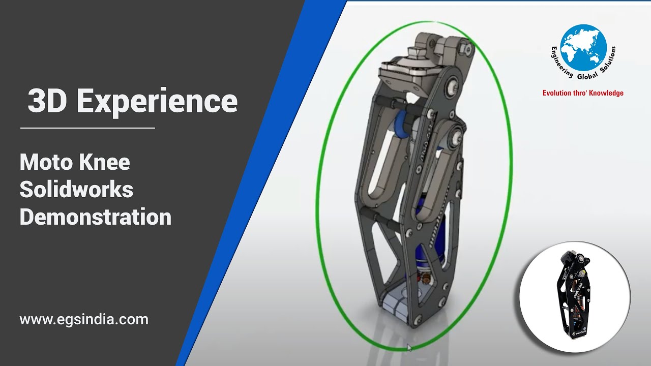 Solidworks 3DExperience | Moto Knee BioDapt Demonstration | EGS India | Since 1993