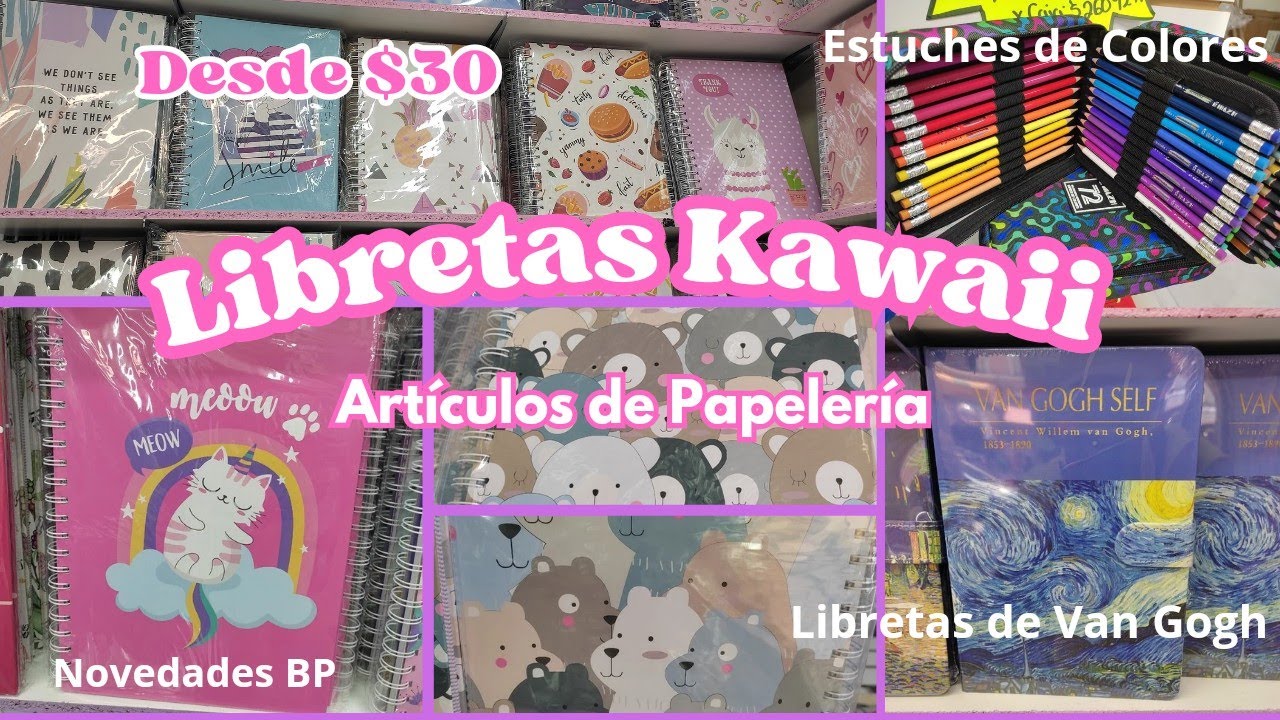 LIBRETAS KAWAII, LIBRETAS de VAN GOGH, ESTUCHE de COLORES en NOVEDADES BP MENUDEO / MAYOREO