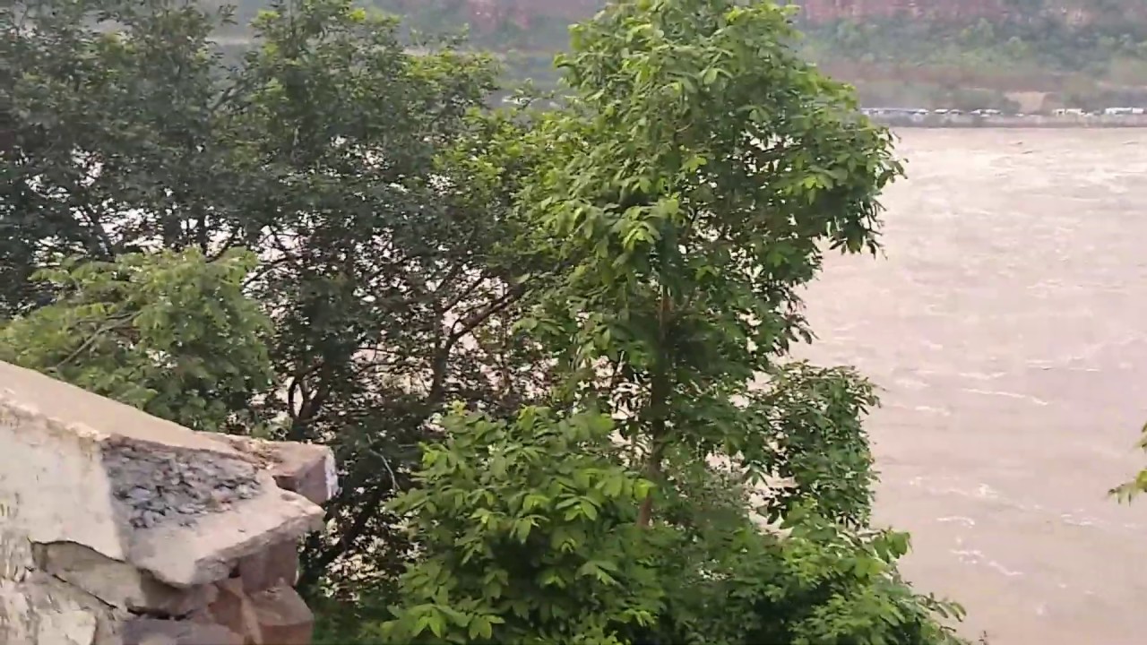 Floods in Krishna River at Srisailam Dam Area on 15.08.2019-Andhra Side-Karnool District