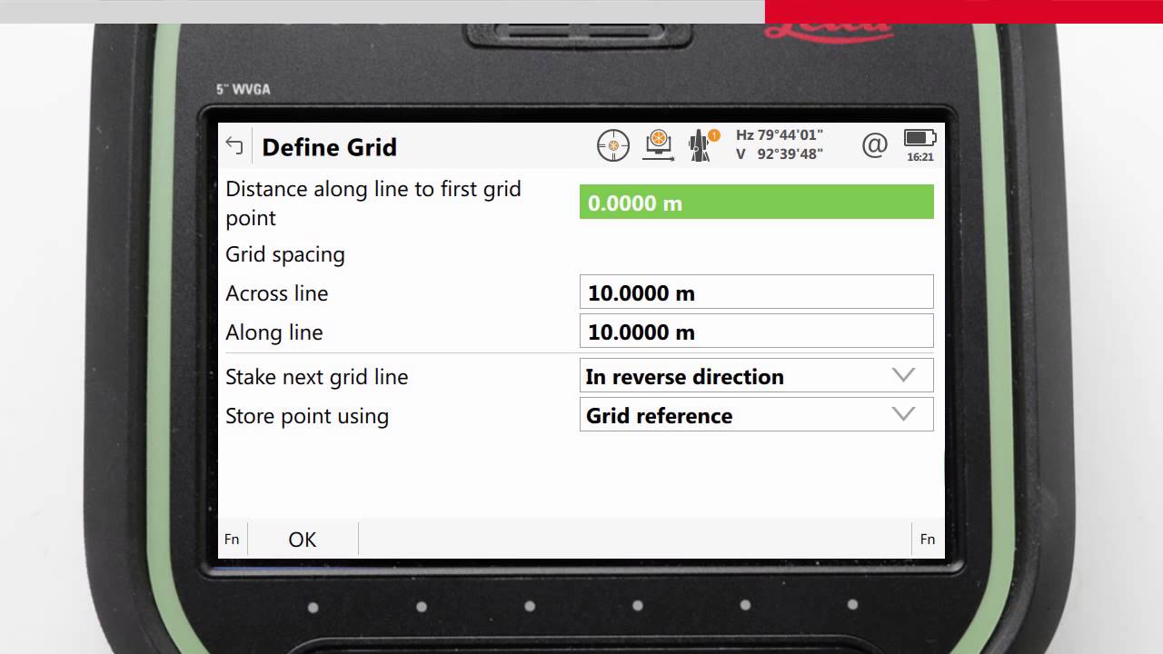 Stake a grid of points