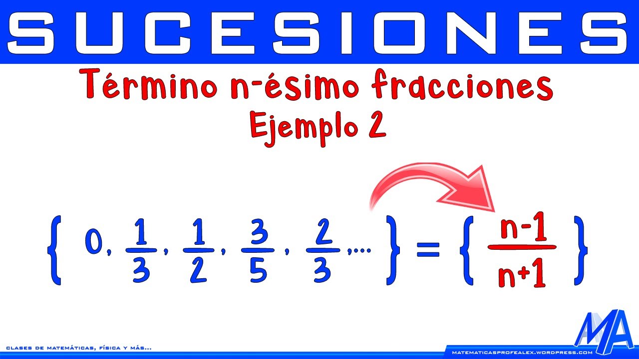 Término n ésimo Sucesión con fracciones | Ejemplo 2