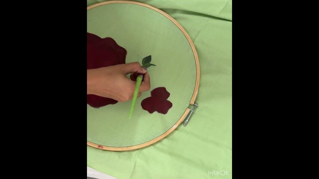 Fabric painting on dupatta 