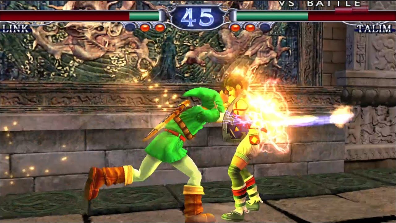 Soul Calibur 2 Netplay HeroOfTime (LINK) VS ArtGodPrime (NIGHTMARE, TALIM) FT10
