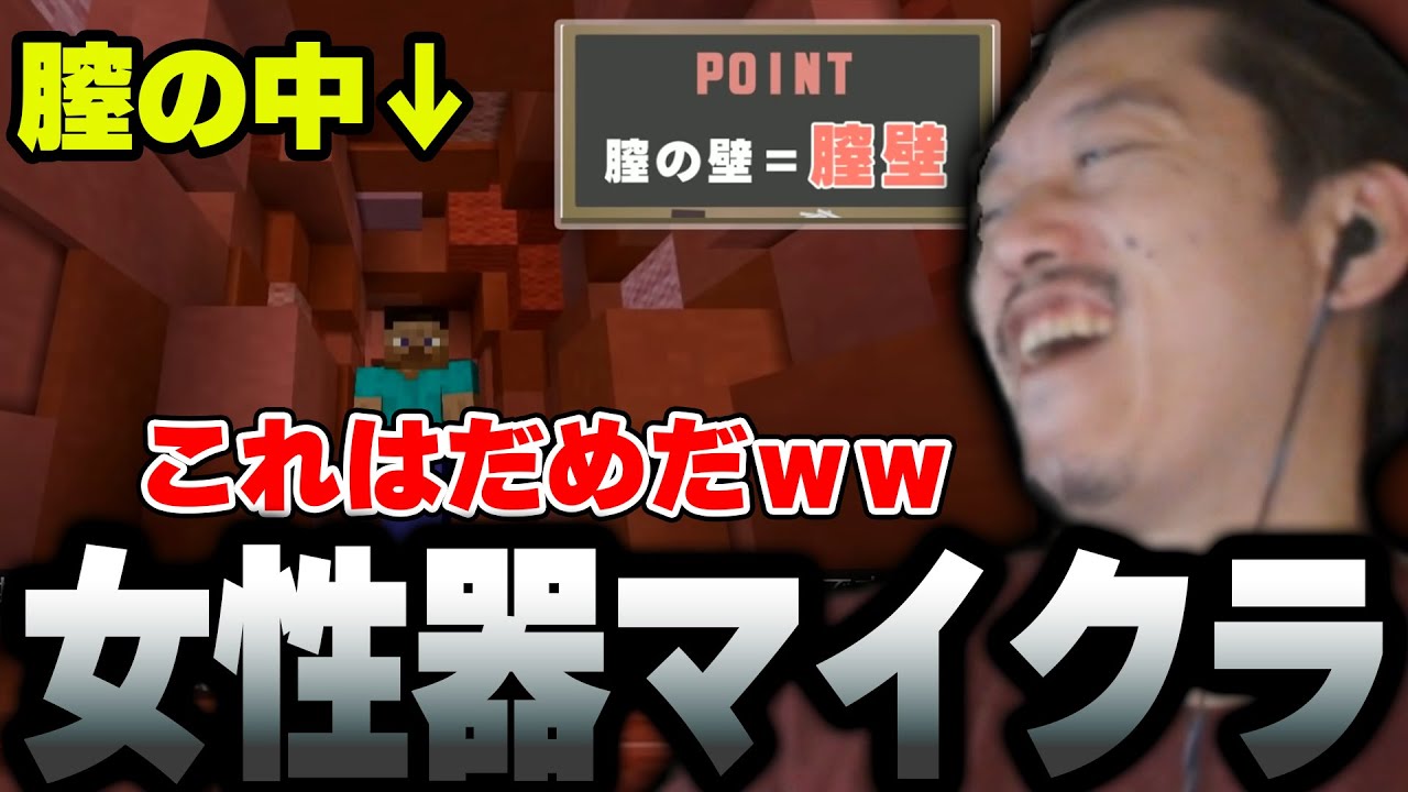 「女性器再現マイクラ動画」を見て勉強する布団ちゃん【2022/11/10】