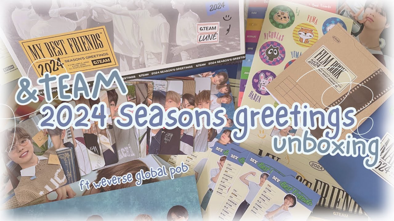 ๑ unboxing &team 2024 season's greetings ๑ | weverse global pob | asmr + bkg music