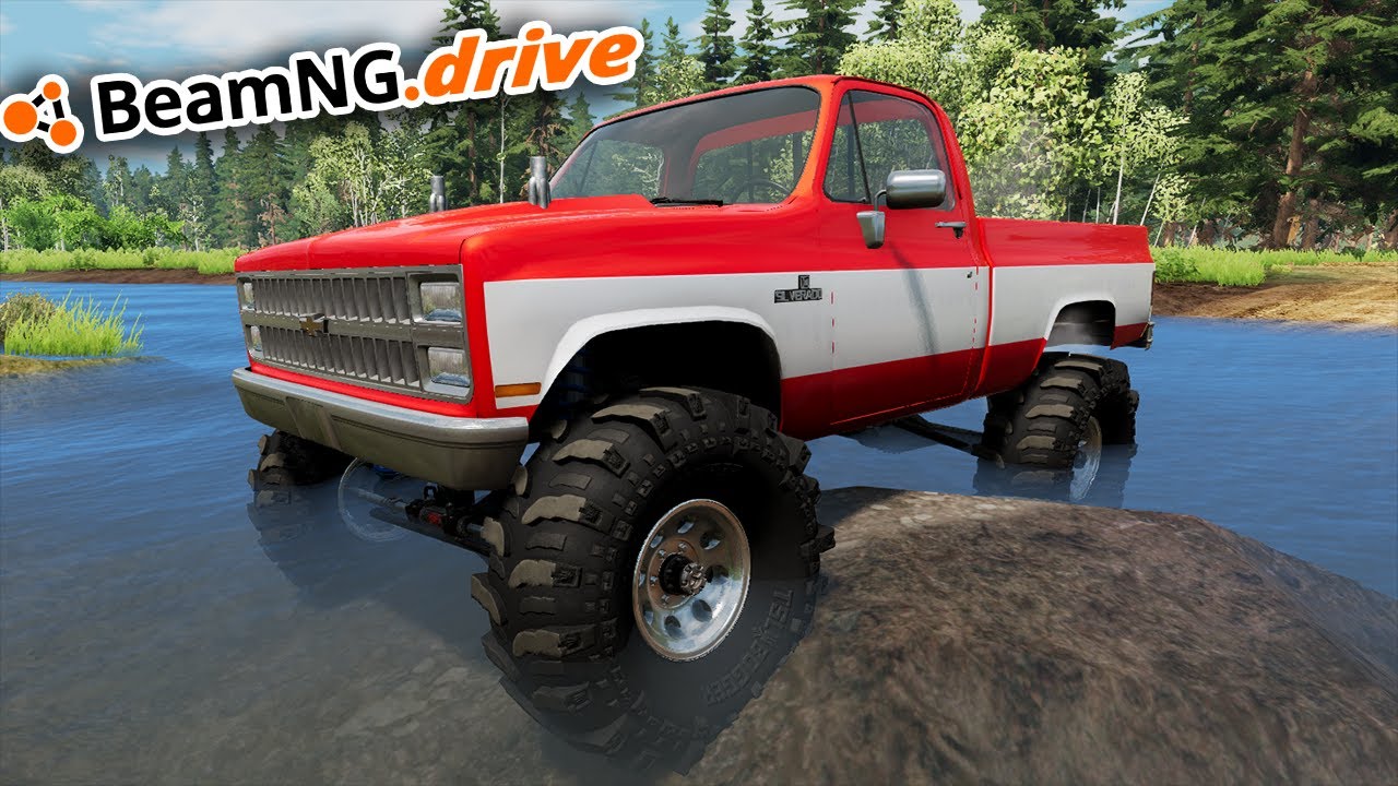 BeamNG.drive MP - BADDEST SQUARE BODY MUD TRUCK AROUND! DEEP MUDDIN!