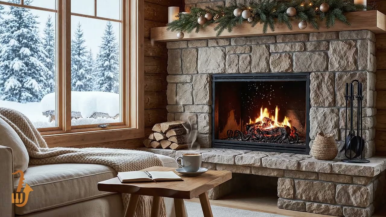 3 Hours of Cozy Winter Jazz by the Fireplace l Soft Jazz for Focus, Study and Relaxation