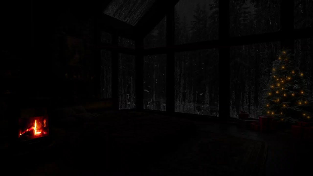 Dark Room with Night Rain on the Window | Harmonious Rain Melody Lulls You into a Deep Sleep