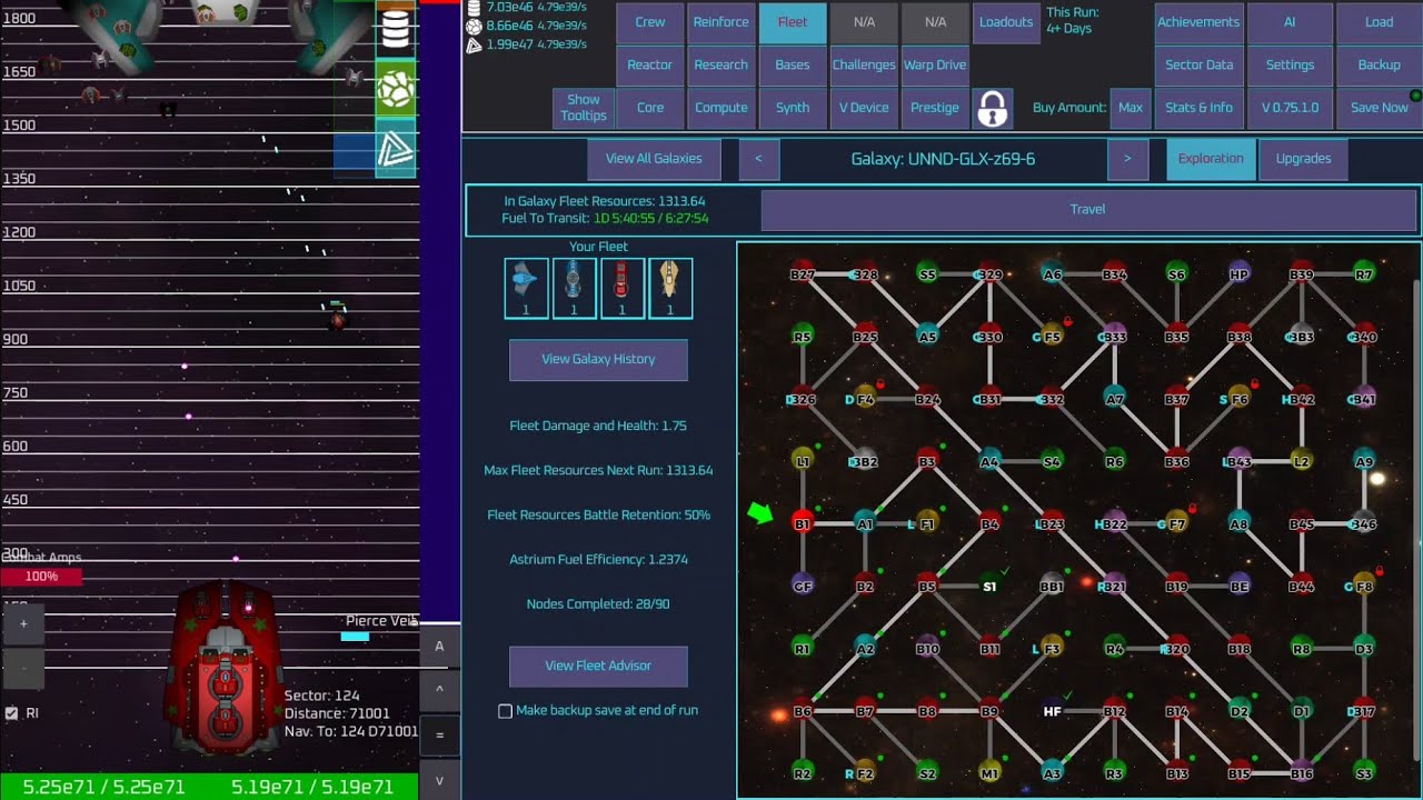 Unnamed Space Idle. Fleet Galaxy 6: z69. (Part 2) (Heavy Cruiser, B16. FRR 50%)