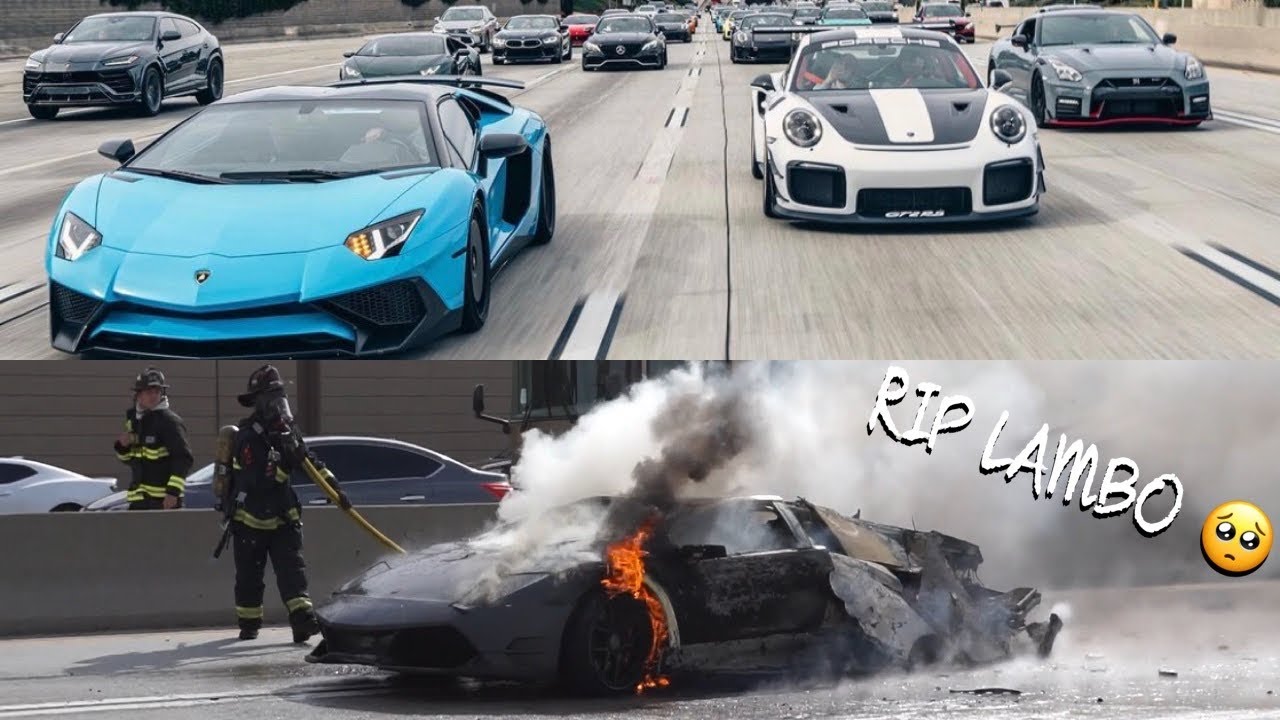 Murcielago Burns In Fiery Crash | BH2 Rally