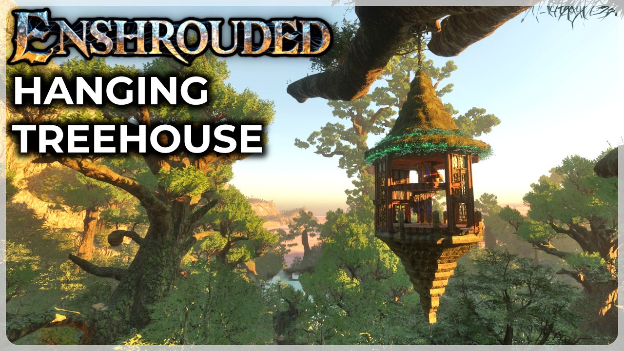 Building a Hanging Treehouse in Enshrouded! (Forest Village Project)