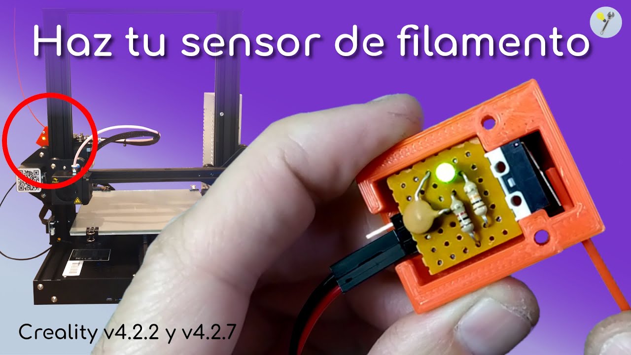 Cómo hacer un sensor de filamento 3D con indicador LED - Ender 3 v4.2.2 y v4.2.7
