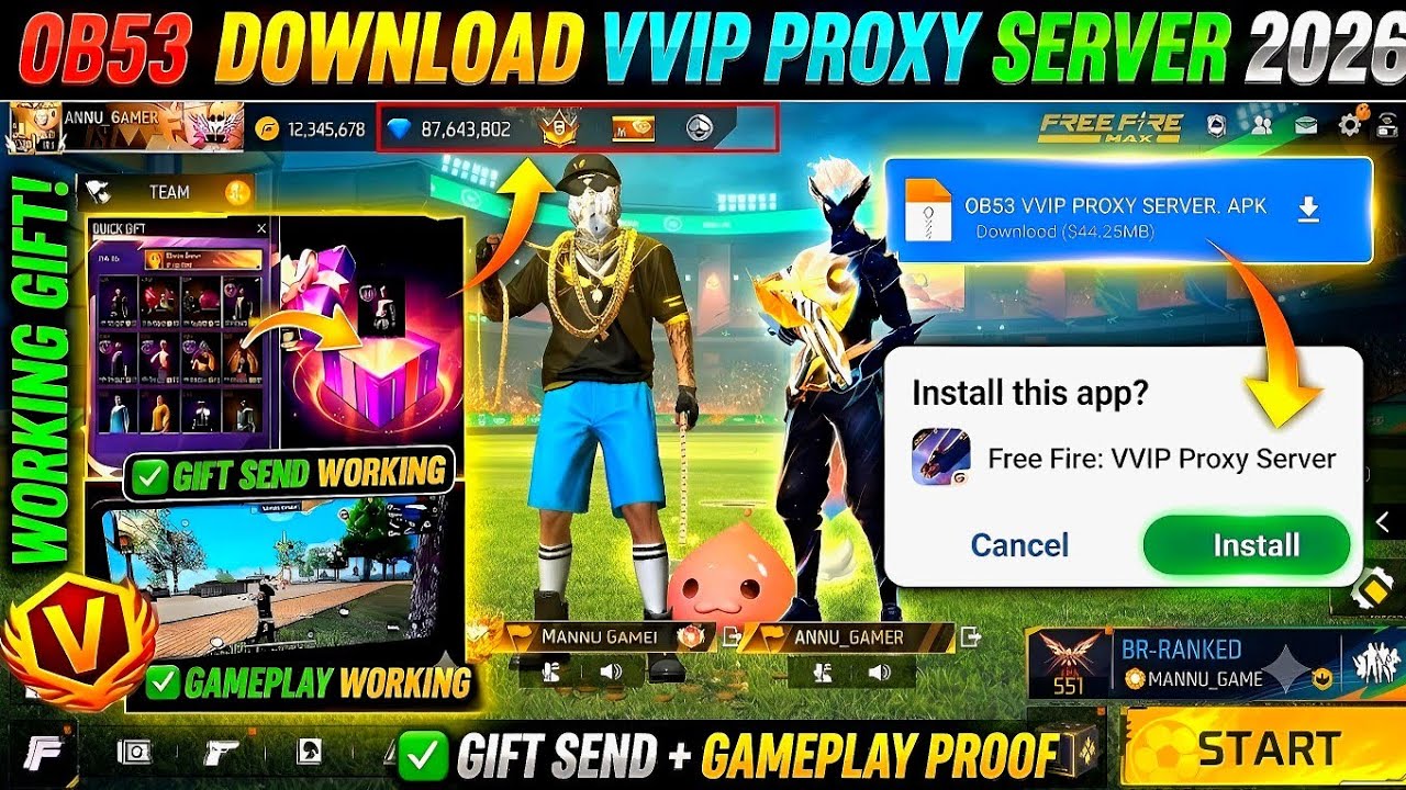 How To Download Proxy Server 💯😱🔥, proxy Server Free Fire Kaise Download Karen, VVIP Proxy Server ff