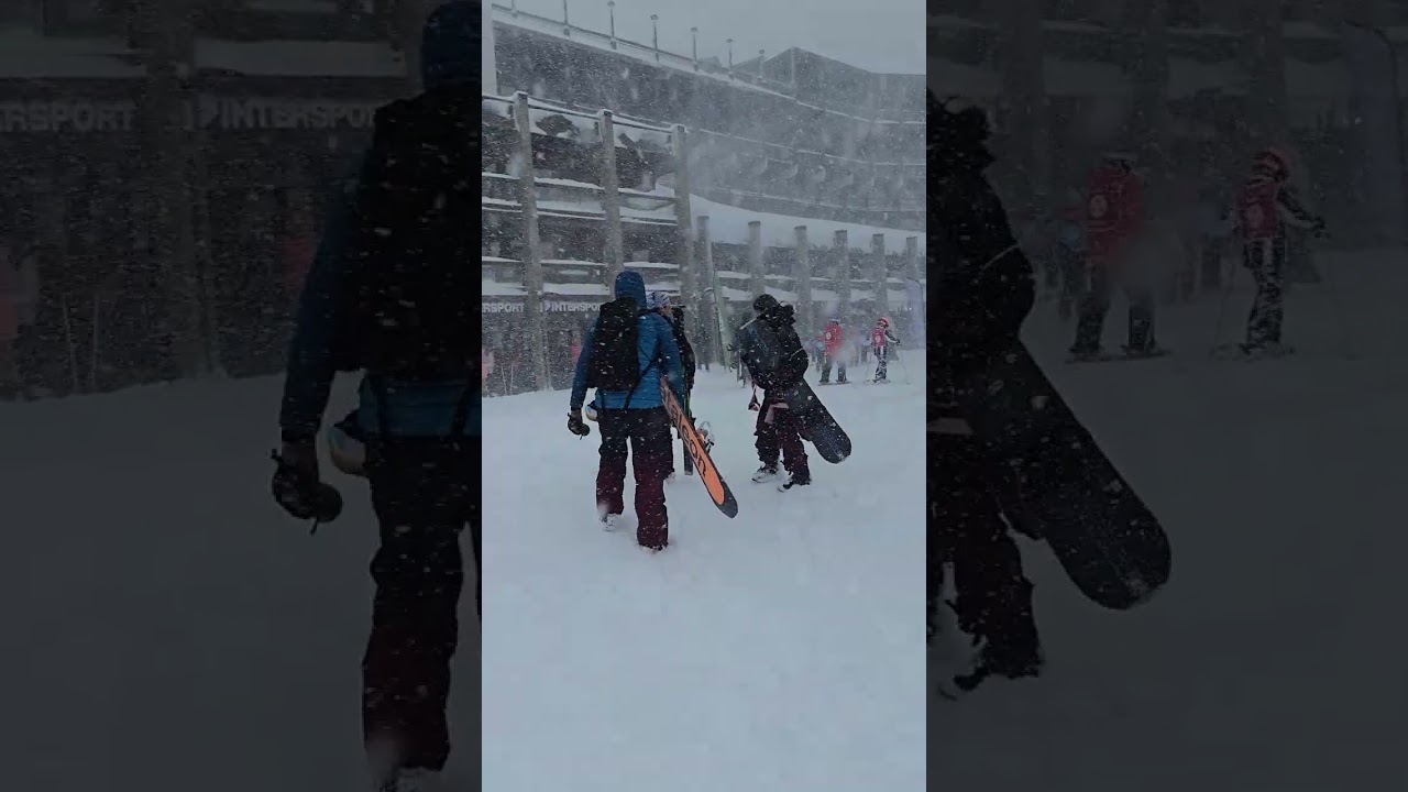 Snowstorm Les Arcs 2000 12/02/2026