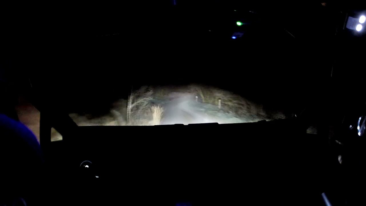 Grizedale stages 2023  SS 1   Gravel and ice in the dark. Neil Roskell /Jack Morton