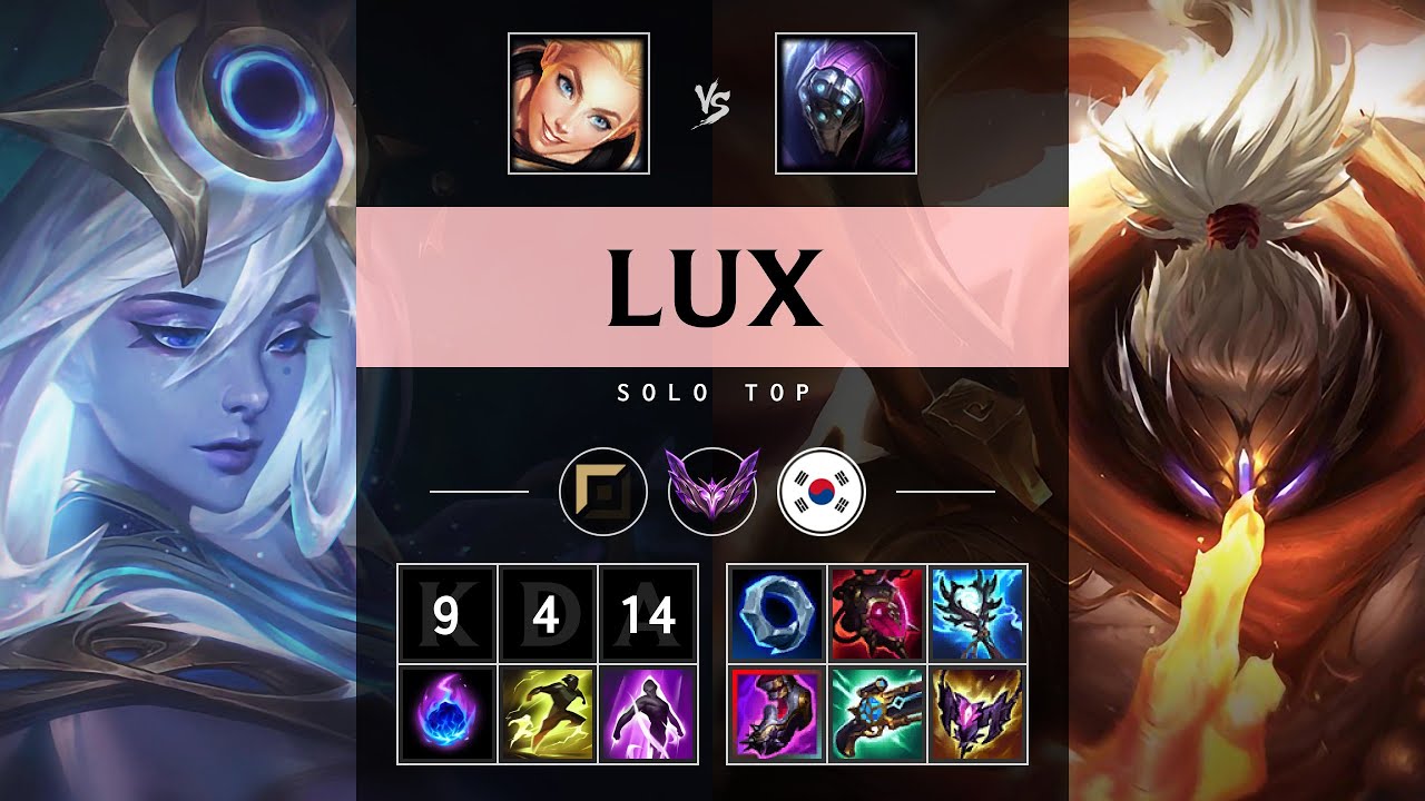 Lux Top vs Jax - KR Master Patch 25.17