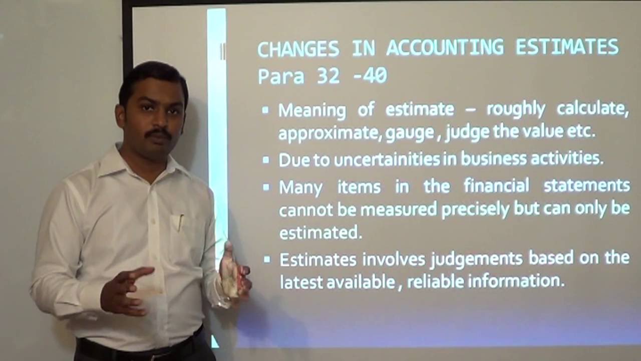 INDAS 8 LECTURE 3 CHANGES IN ESTIMATES