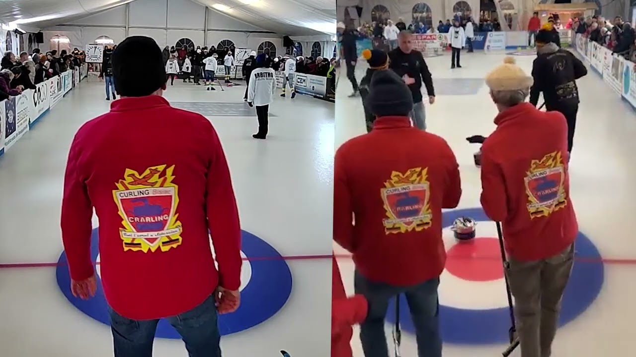 Quarti di finale Curling Bisiac 2024. Secondo incontro Uno e Mezzo vs Tuti i zorni a Solesc&igrave;an