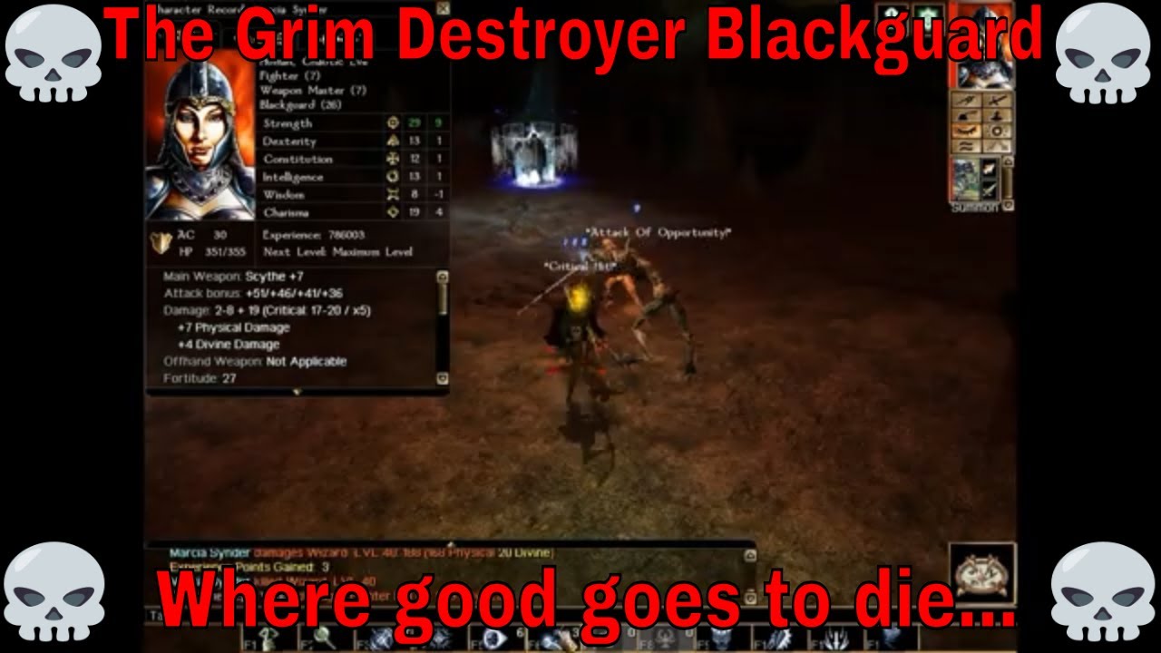 Neverwinter Nights 1 The Grim Destroyer Blackguard Build