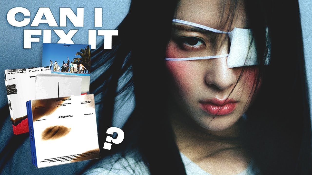 graphic design student redesigns kpop album covers part 7 (Le Sserafim, IVE, NCT 127)