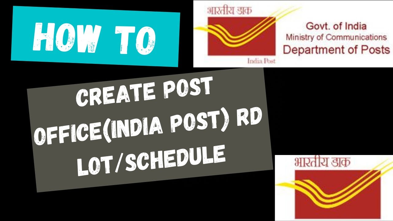 How to make Post office RD LOT|Schedule|DOP Agent