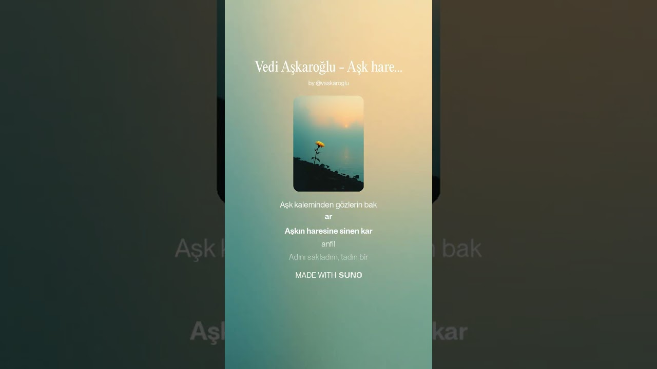 Vedi Aşkaroğlu - Aşkın haresine sinen karanfil