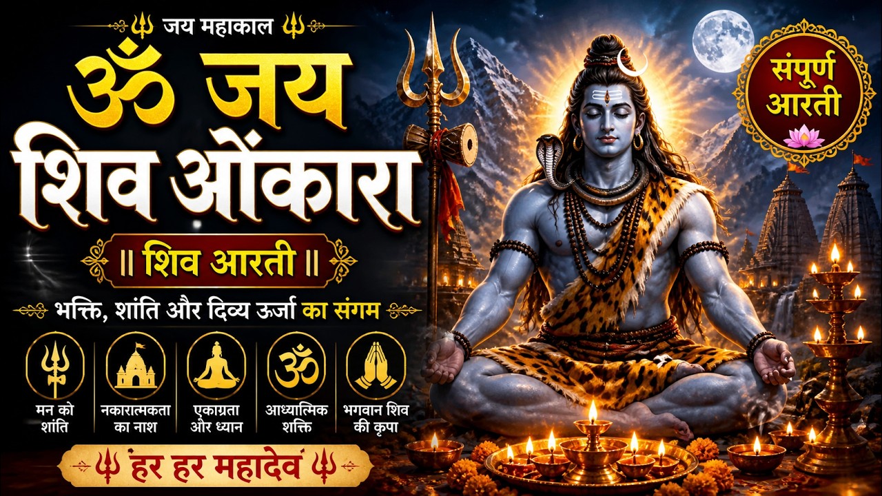 Om Jai Shiv Omkara | ॐ जय शिव ओंकारा आरती | भगवान शिव की दिव्य आरती |