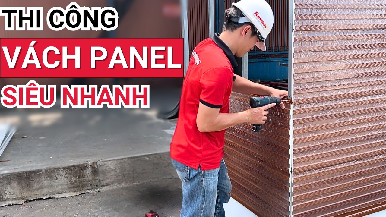 Hướng dẫn thi công vách panel ngoài trời | Tấm panel vân gỗ | Thi công tấm panel nhà lắp ghép