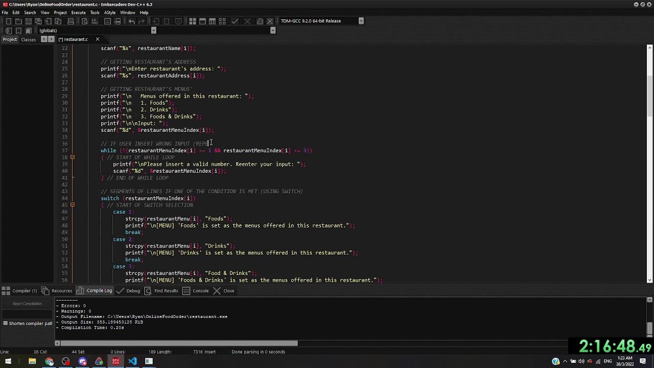 SPEEDRUN! - Coding Project 1: Part 2 | C Programming for School Project