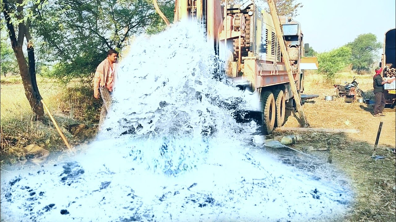 Borewell Water | 76 & 140 फीट पे 50 HP मोटर का पानी | फुल प्रेसर पानी | Borewell Machine Full Video
