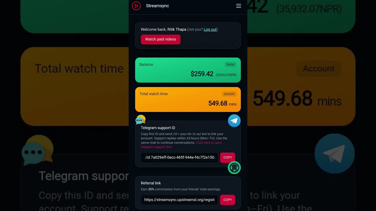 fake or real 🤬streamsync this app is fully fake.yesto app hru socheyra matrai chalaunu Hola