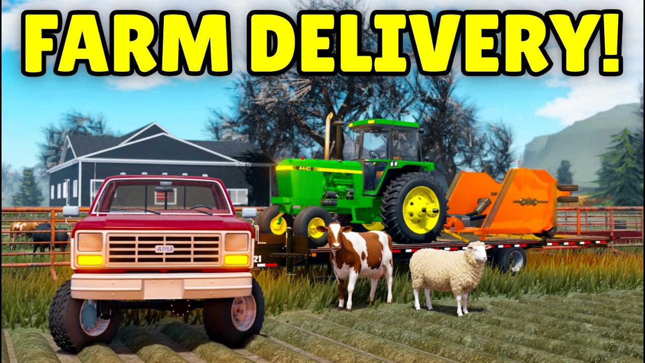 I Bought the NEW Truck & Delivered Farming Equipment in APM | Roblox American Plains Mudding