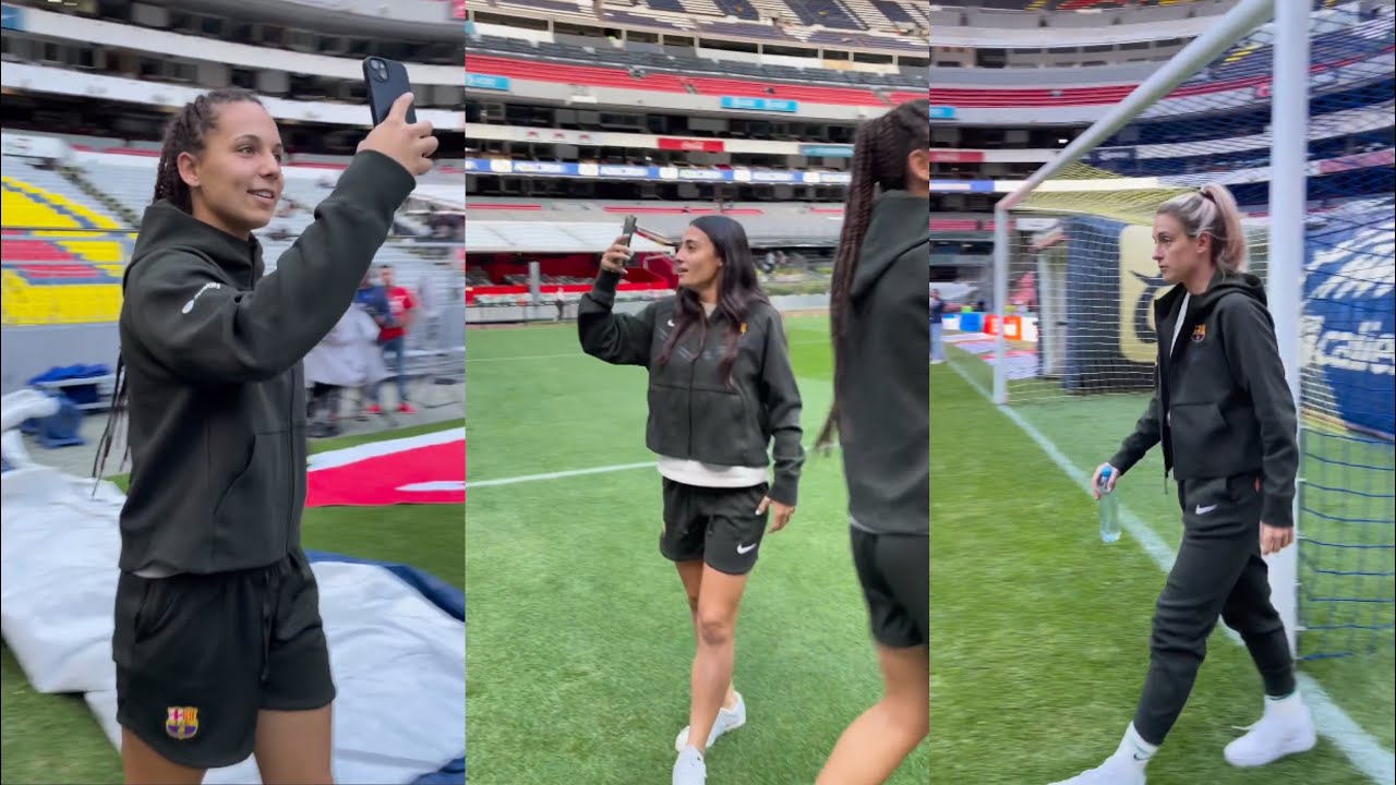 Barcelona IMPRESIONADAS con el estadio Azteca (Femenil amistoso)