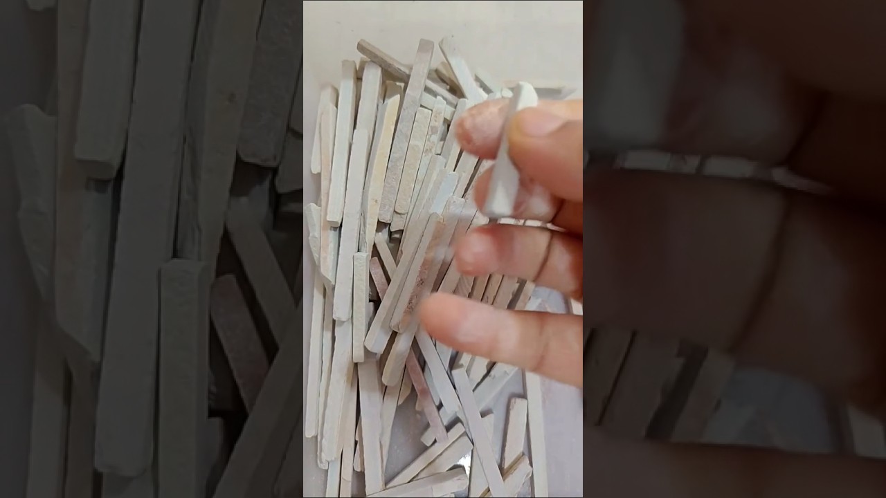Slate pencil eating asmr video 