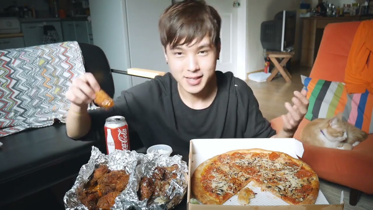 BenDeen Reupload ∙ Pizza & Wings (Gino's Pizza) - MUKBANG