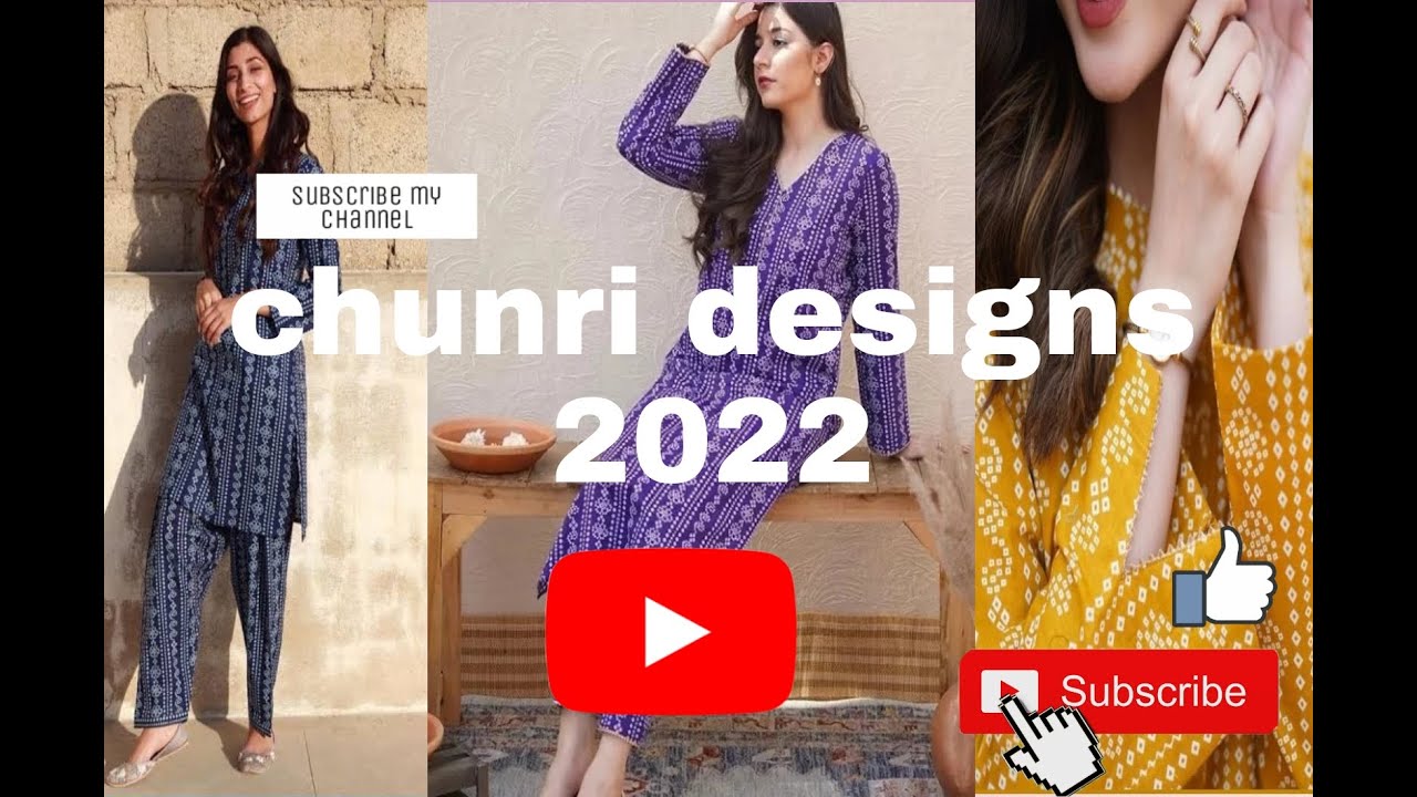 latest chunri designs outfits 2022 / Pakistani new dresses/ new chunri summer dresses/