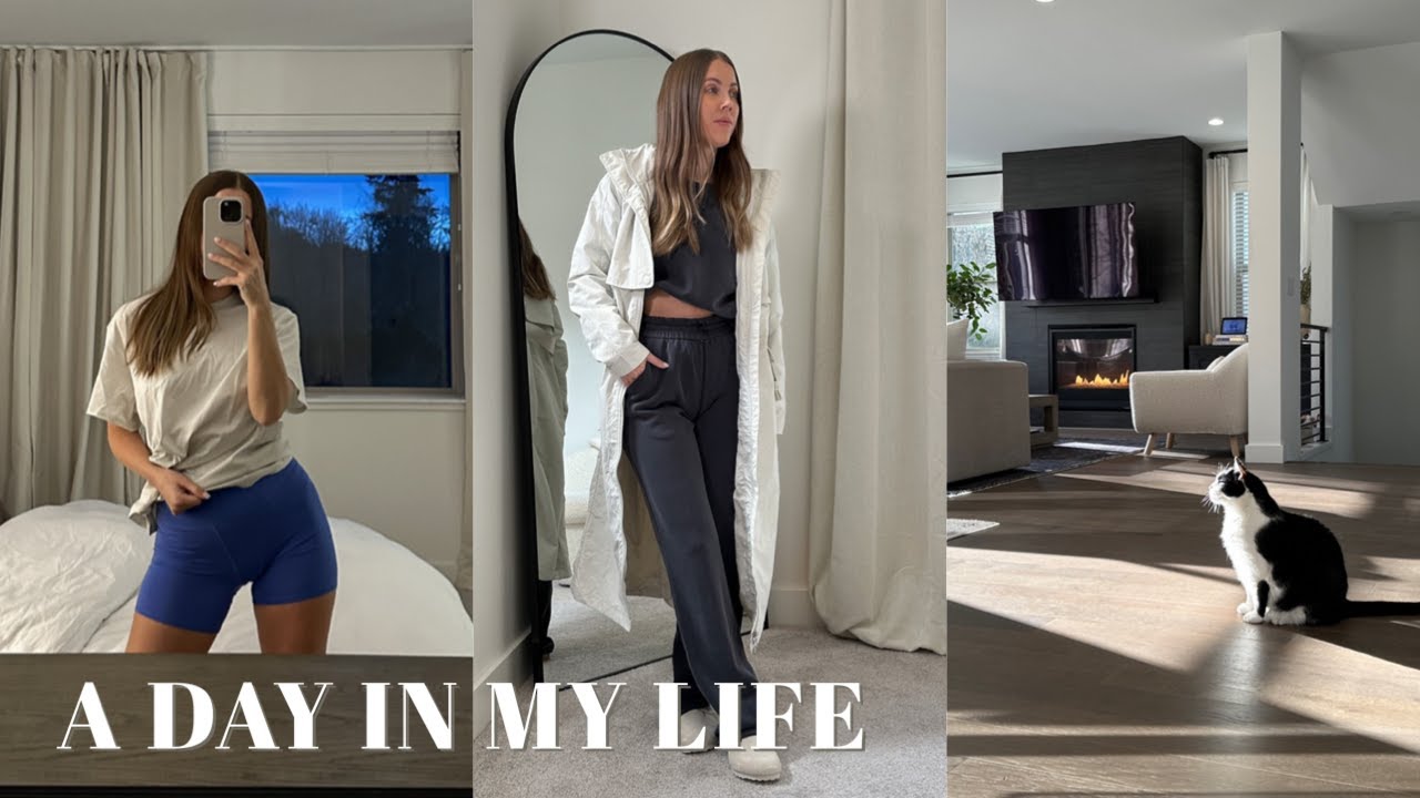 A DAY IN MY LIFE + lululemon spring jackets haul & outfit inspo