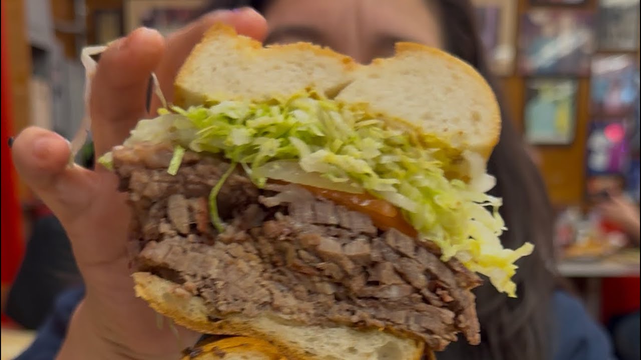 First Time Trying Katz Deli Brisket Sandwich - Long Raw Video