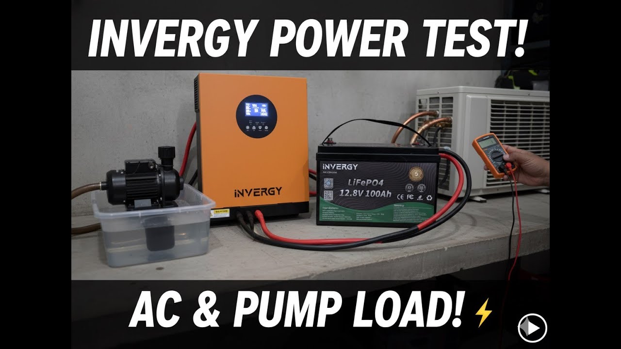 Invergy 1.5kVA 12V Inverter | Unboxing + Load Test + Efficiency Check | 1 HP Motor + AC Load Test
