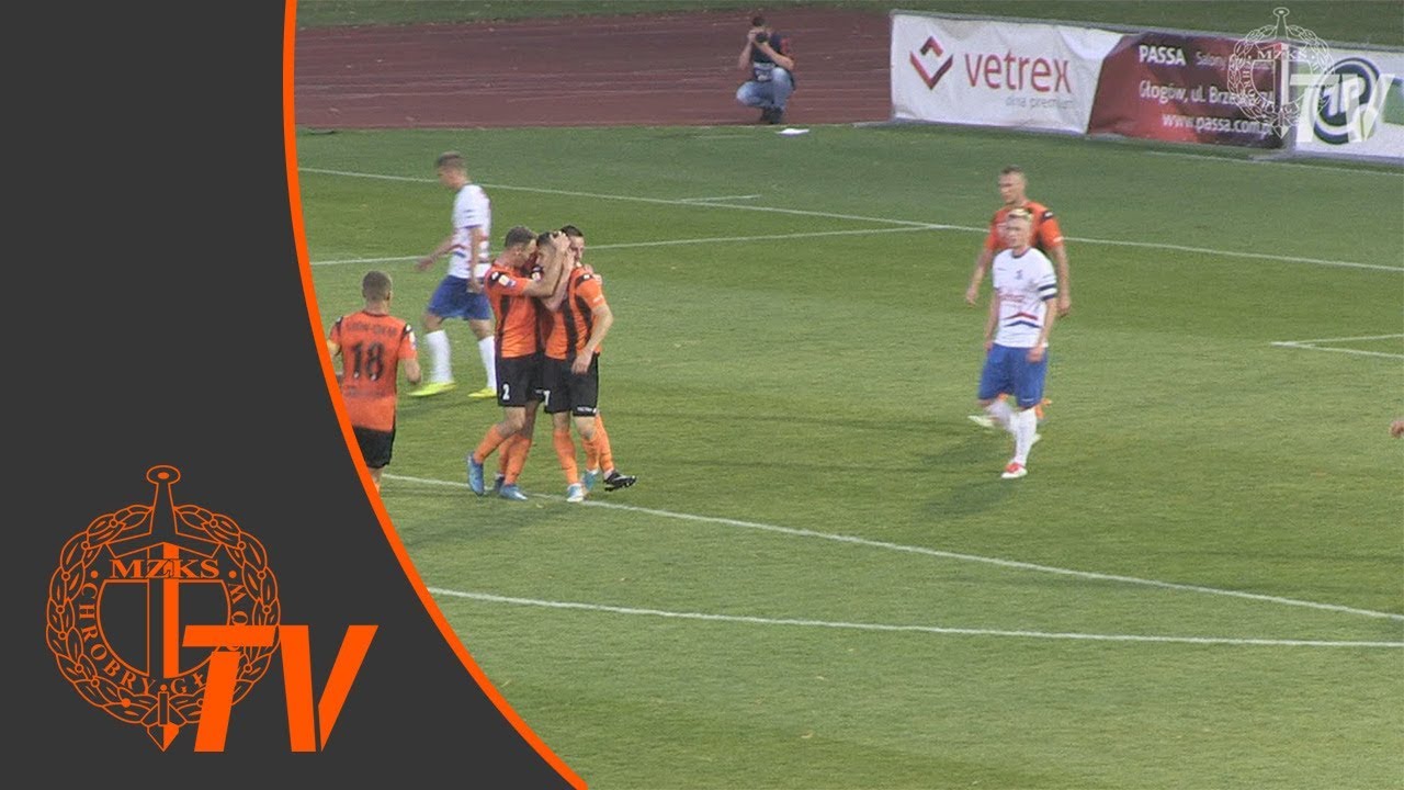 Nice 1 Liga: Chrobry Głog&oacute;w - Podbeskidzie Bielsko-Biała 1:1 (skr&oacute;t)