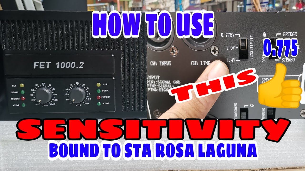 HOW TO USE THE SENSITIVITY SWITCH( FET 1000.2 LIVE POWER AMP)