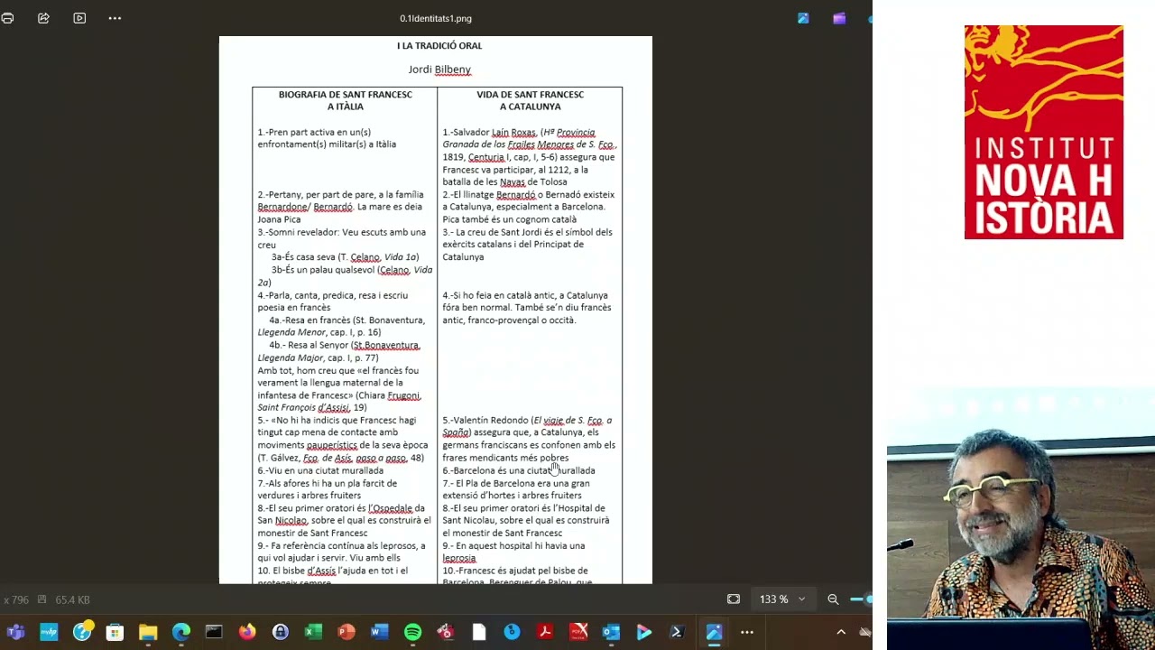 11a UNH - Jordi Bilbeny - La formació mitològica de Montserrat i els estigmes de Sant Francesc